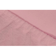 Простыня махровая на резинке (цвет розовый)